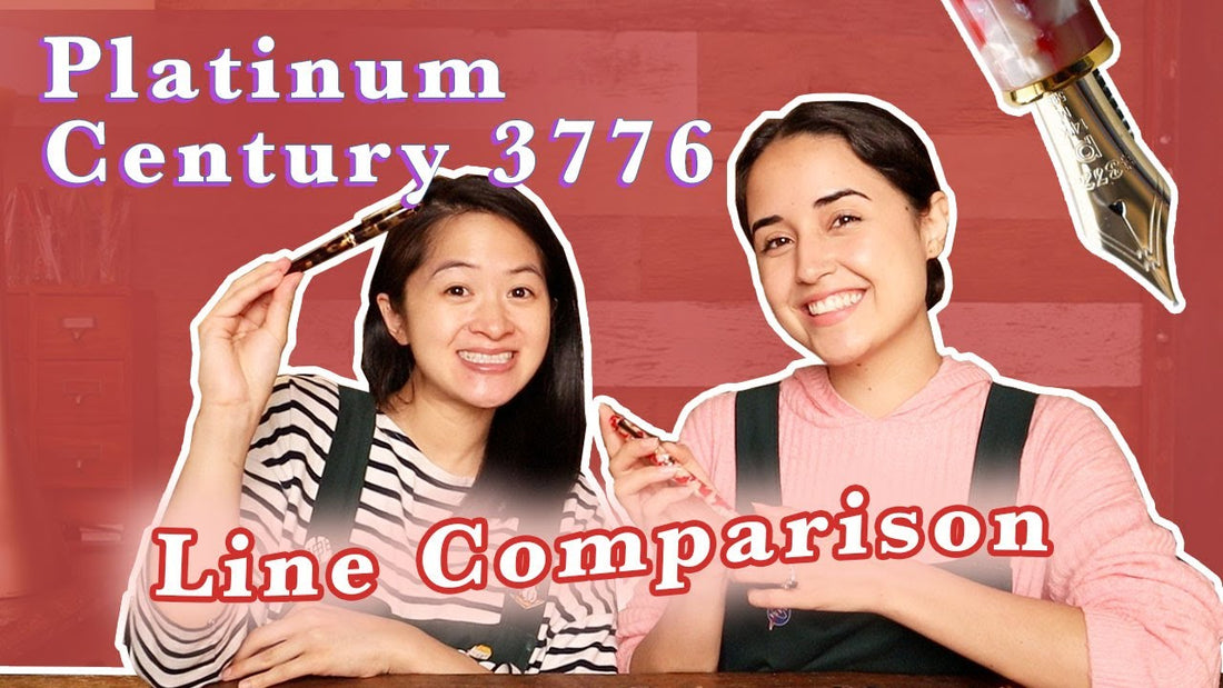 Platinum Century 3776 Fountain Pen Nib & Line Comparison