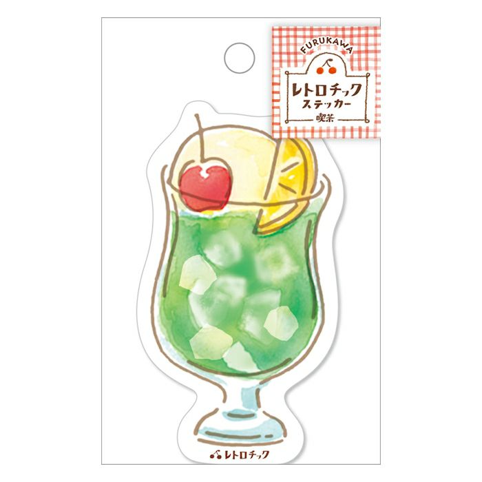 Furukawa Paper Retro-Chic Sticker - Cafe - Melon Cream Soda