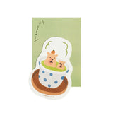 Furukawa Paper Water Resistant Sticker - Sweets Animal Workshop - Tea