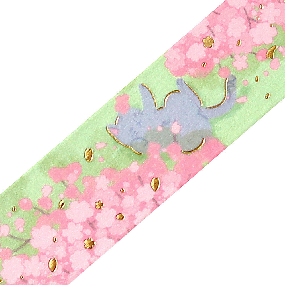 BGM Washi Tape - Foil Stamping - Cherry Blossom - Sunshine - Limited Edition