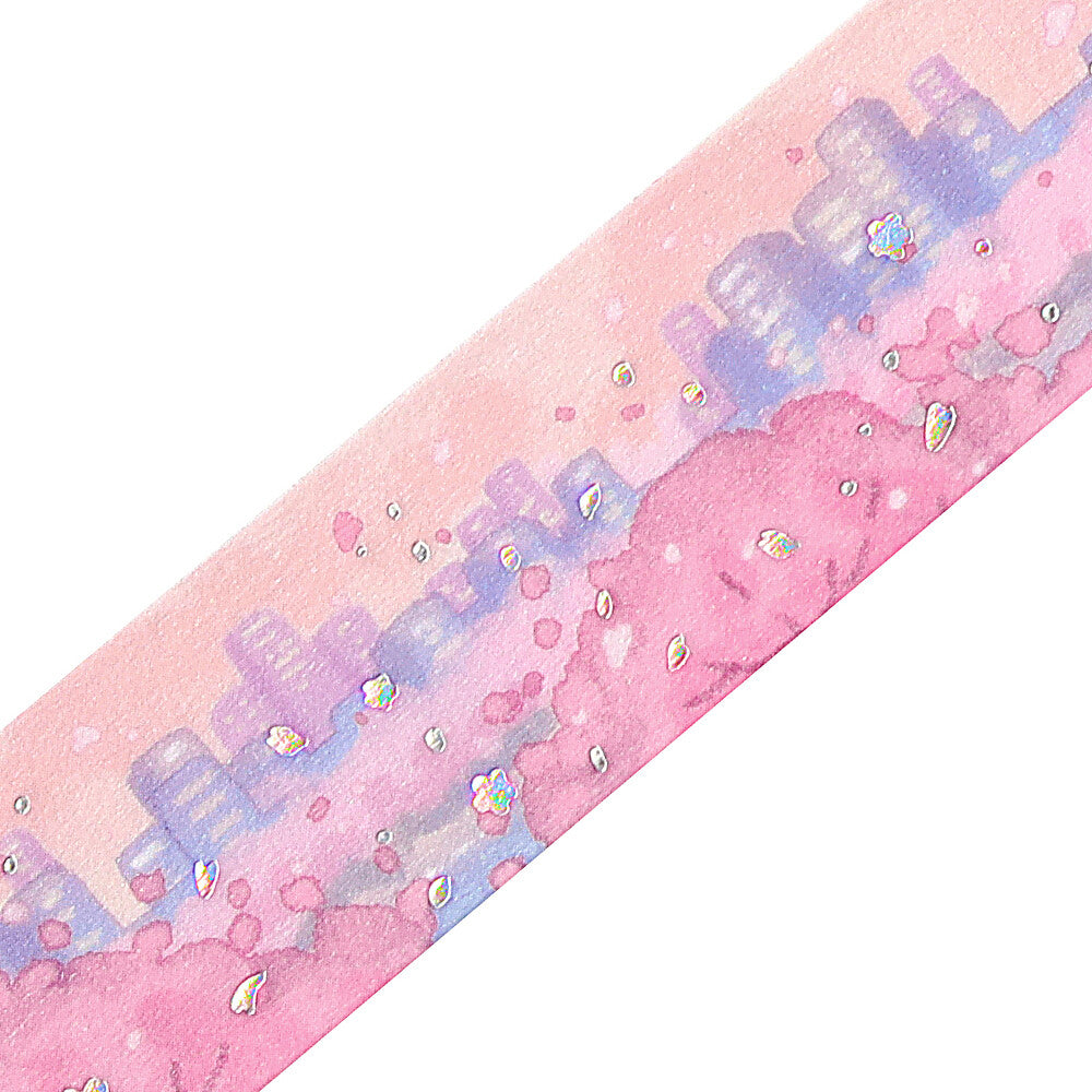 BGM Washi Tape - Foil Stamping - Cherry Blossom - Cherry Blossom Blossoming Town - Limited Edition