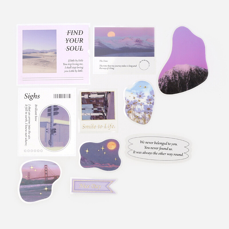 BGM Flake Sticker - Photo - Purple