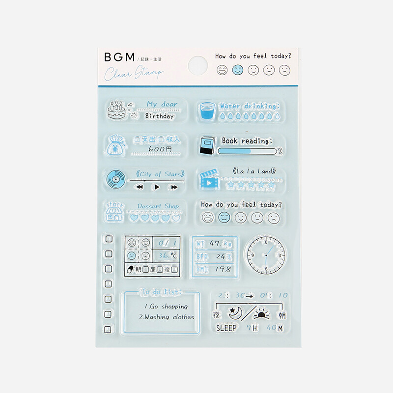 BGM Clear Stamp - Record - Life