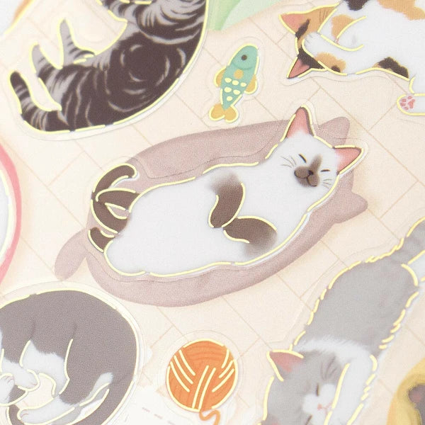 NB - Transparent Sticker Sheet - Rolling Cat