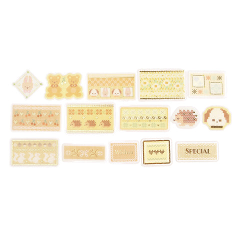 BGM Deco Sticker - Hokuou Amimono (Scandinavian Knitting) - Yellow