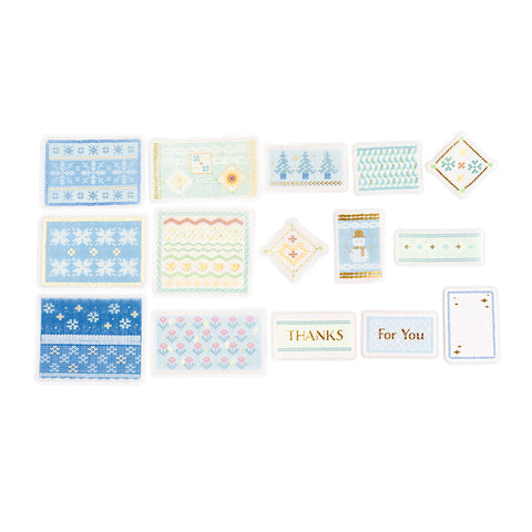 BGM Deco Sticker - Hokuou Amimono (Scandinavian Knitting) - Blue