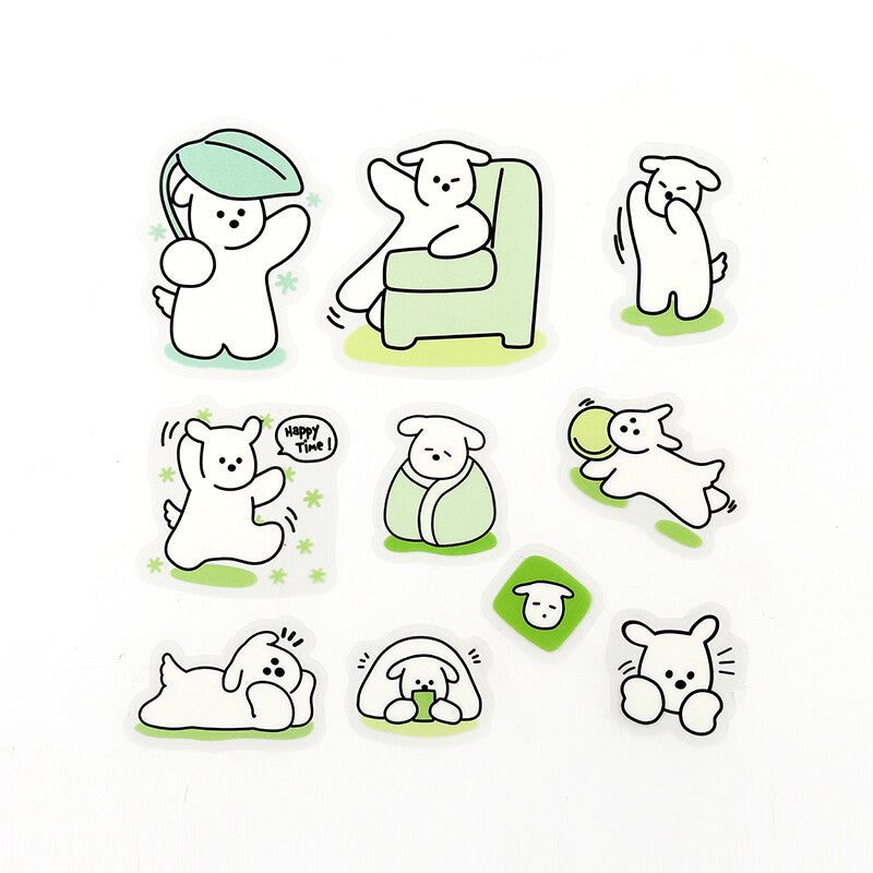 BGM Deco Sticker - Puppy Petit - Green