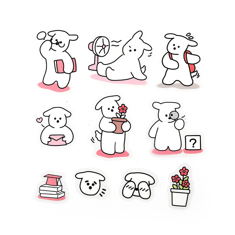 BGM Deco Sticker - Puppy Petit - Pink