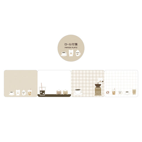 Papier Platz PAPIER GRAPHICS - Roll Sticky Notes - Bear Coffee