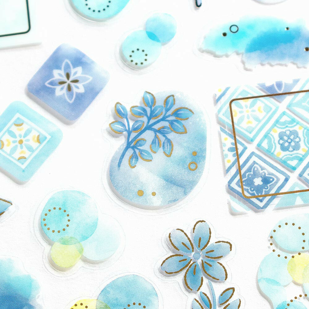 NB - Large Transparent Sticker Sheet - Palette - Sky Blue