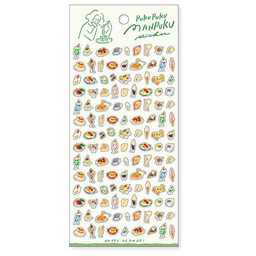 KITERA Sticker Sheet - PukuPuku Manpuku - Snacks