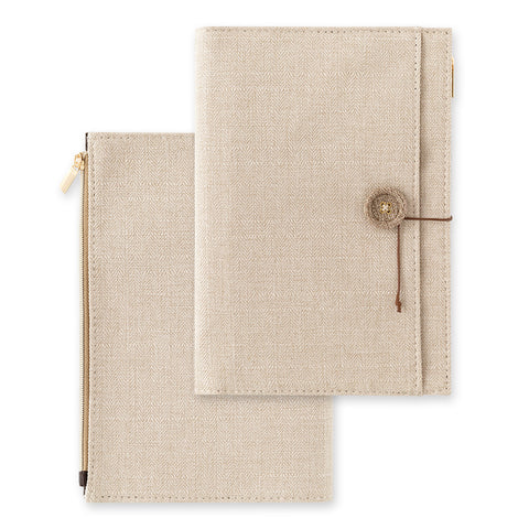 Yuru Log Notebook Cover - Cloth Beige - B6