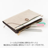 Yuru Log Notebook Cover - Cloth Beige - B6