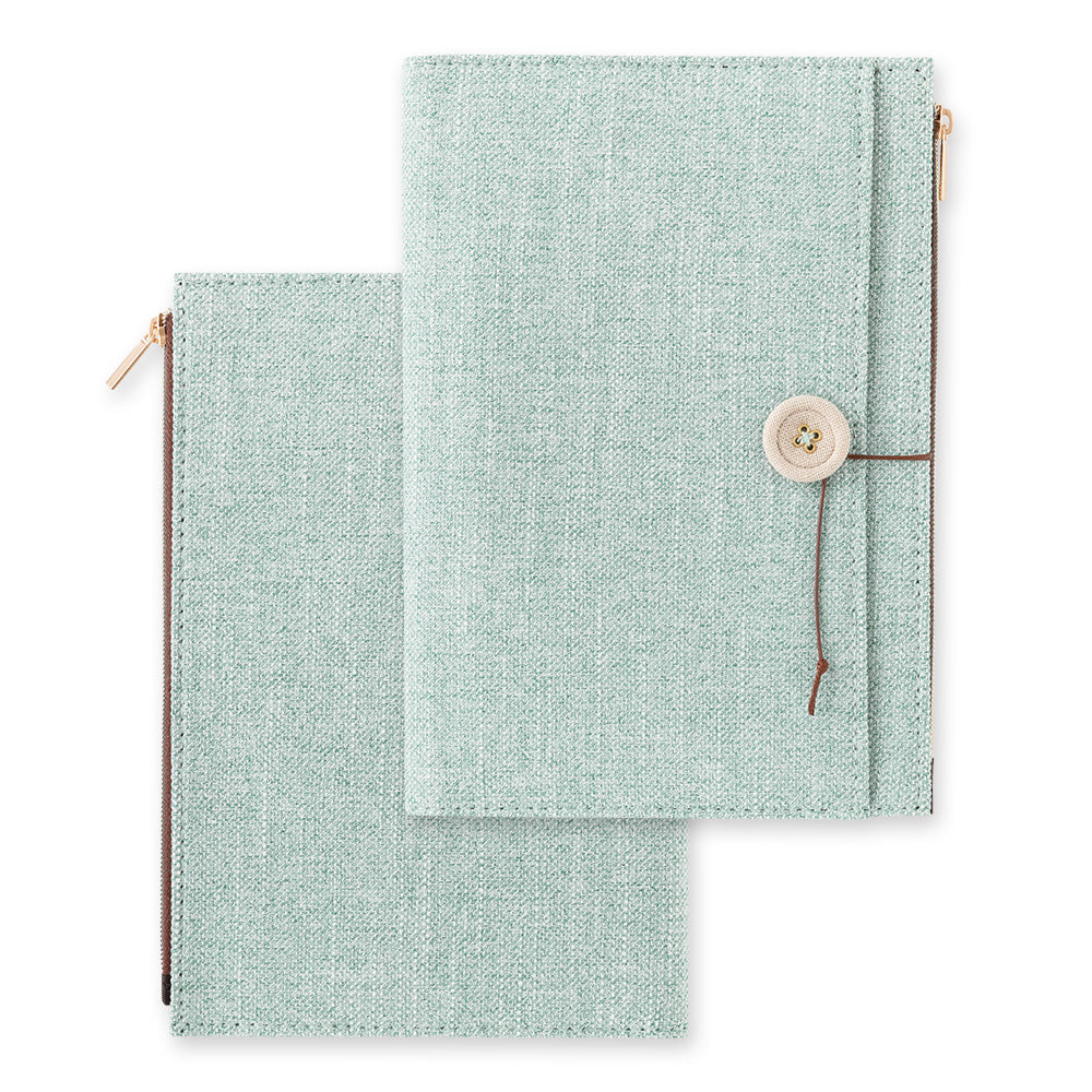 Yuru Log Notebook Cover - Cloth Light Blue - B6