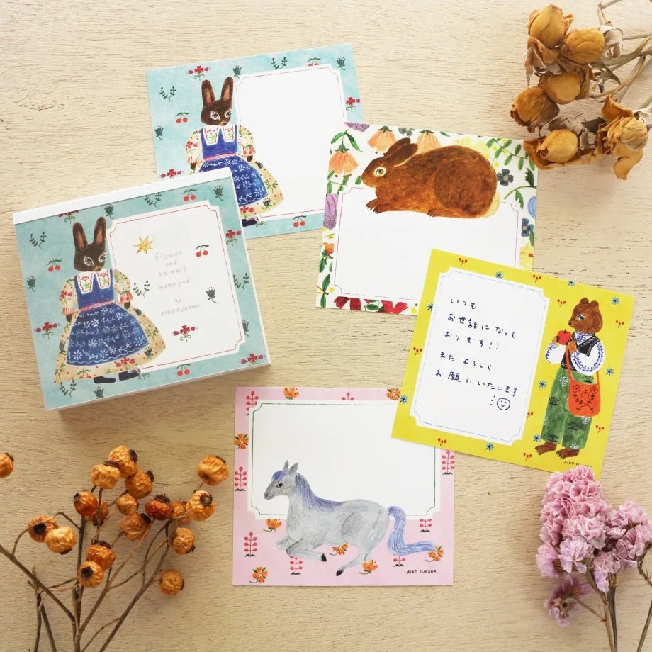 Cozyca - Aiko Fukawa - Flower and Animals Memo Pad