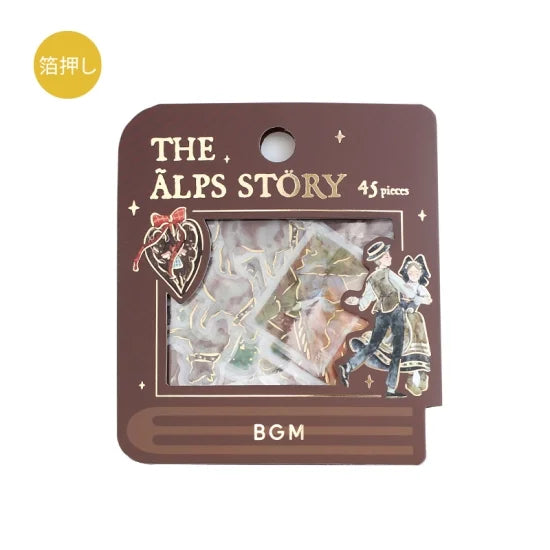 BGM Flake Sticker - Alps Story - Brown