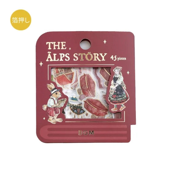 BGM Flake Sticker - Alps Story - Red