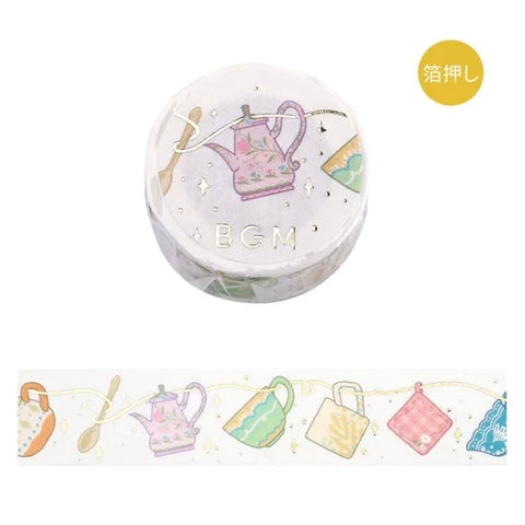 BGM Washi Tape - Foil Stamping Life - Tea Time