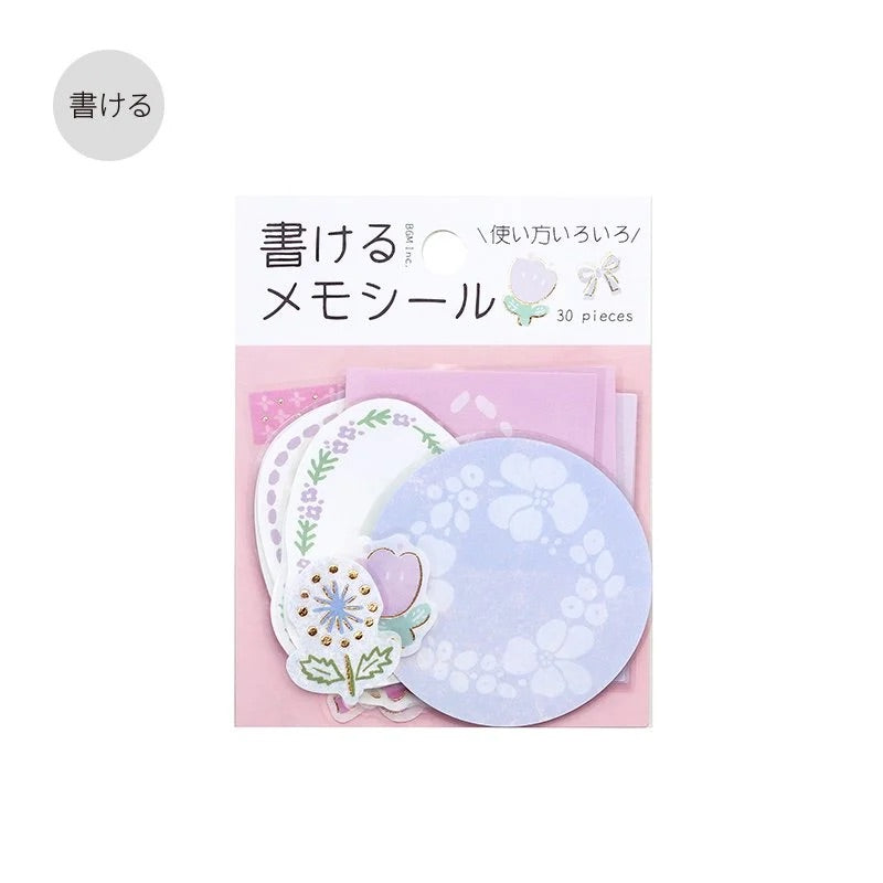 BGM Flake Sticker - Memo - Hana-Biyori - Pink