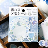 BGM Flake Sticker - Memo - Hana-Biyori - Blue