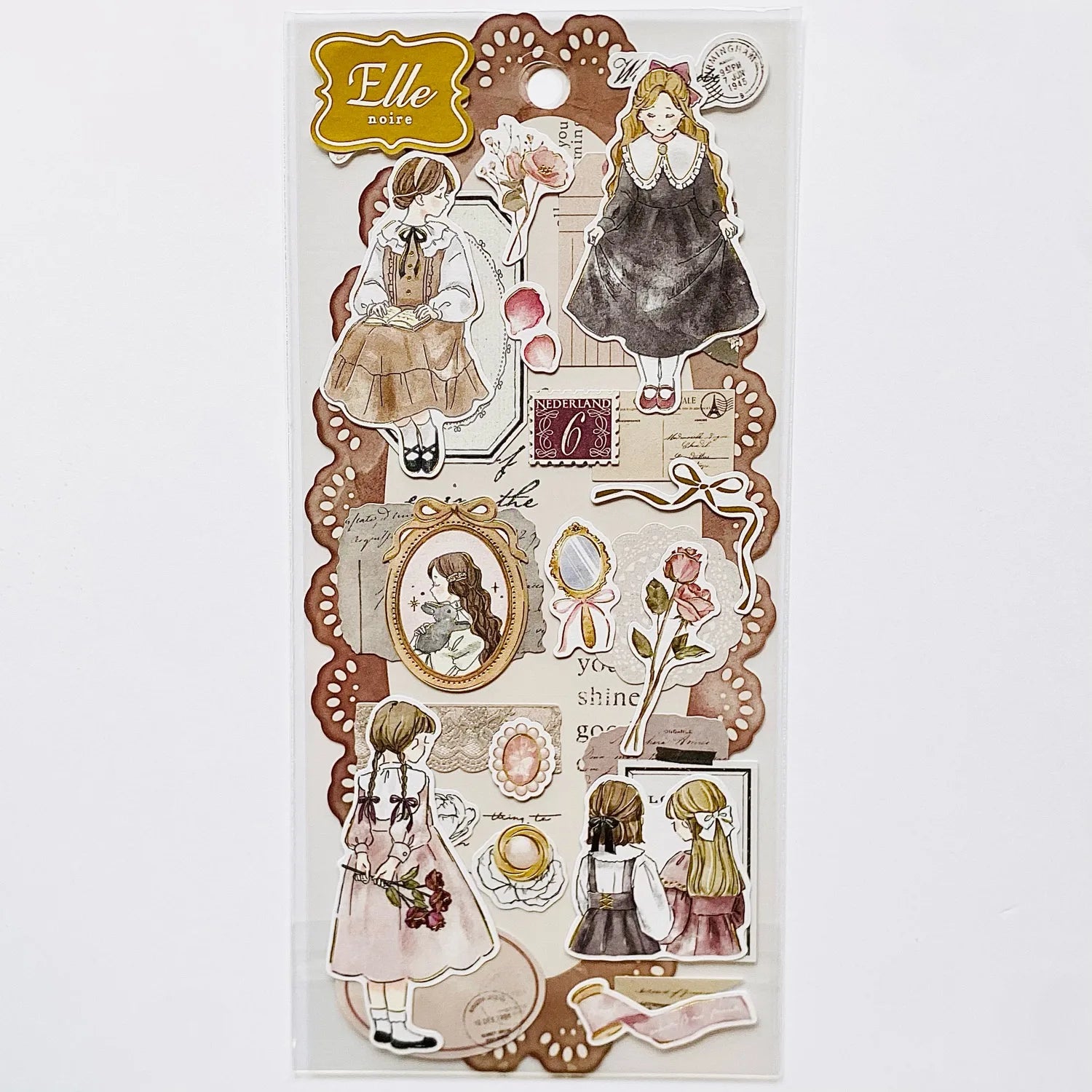 Q-Lia Elle Noire Sticker Sheet - Pink