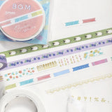 BGM Slim Washi Tape - Foil Stamping Life - 5mm - Running Sheep