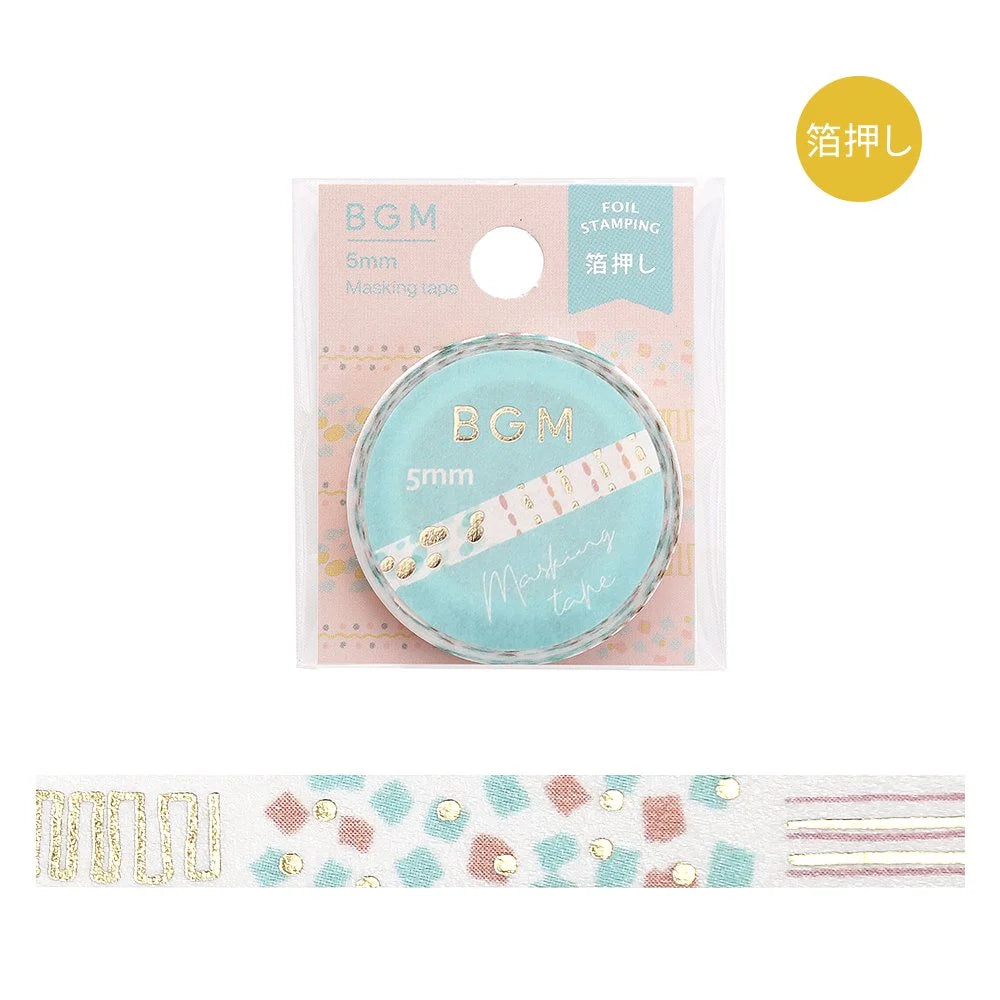 BGM Slim Washi Tape - Foil Stamping Life - 5mm - Design Book