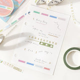 BGM Slim Washi Tape - Foil Stamping Life - 5mm - Ribbon Index