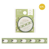 BGM Slim Washi Tape - Foil Stamping Life - 5mm - Running Sheep