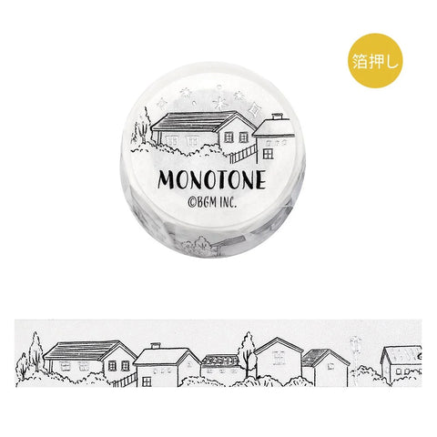 BGM Washi Tape - Foil Stamping Life - Monotone Cityscape