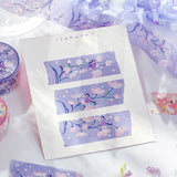 BGM Washi Tape - Foil Stamping - Flower Story - Light Purple