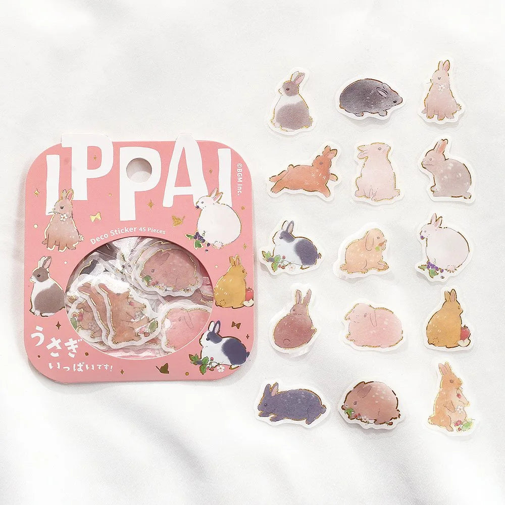 BGM Flake Sticker - IPPAI - Full of Rabbits