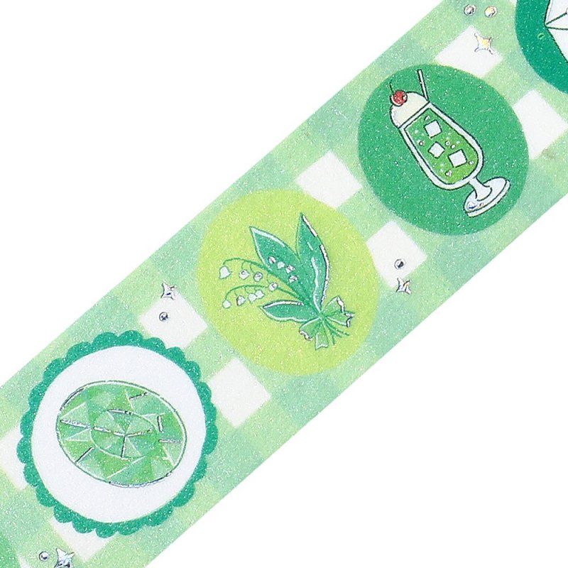 BGM Washi Tape - Foil Stamping - Favorite Color - Green