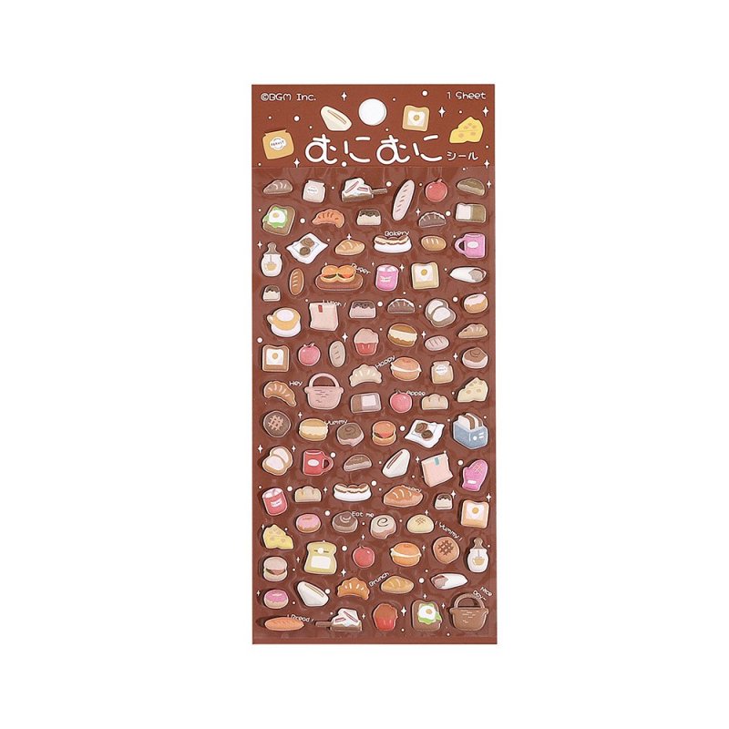 BGM Squishy Mini Sticker Sheets - Bread