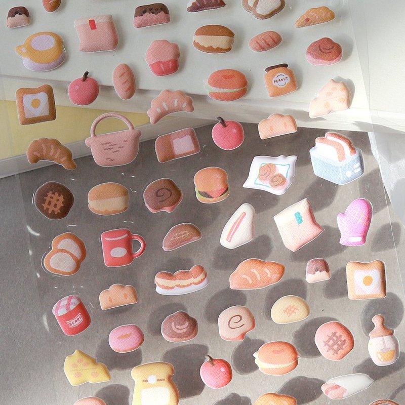 BGM Squishy Mini Sticker Sheets - Bread