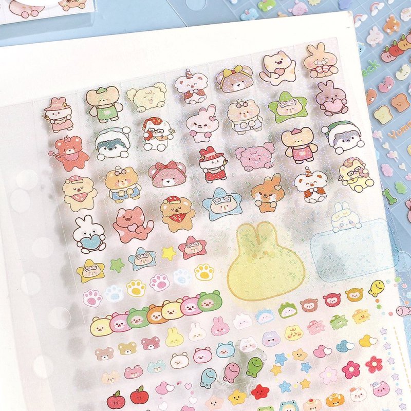 BGM Mini Cube Sticker Sheets - Animal Palette