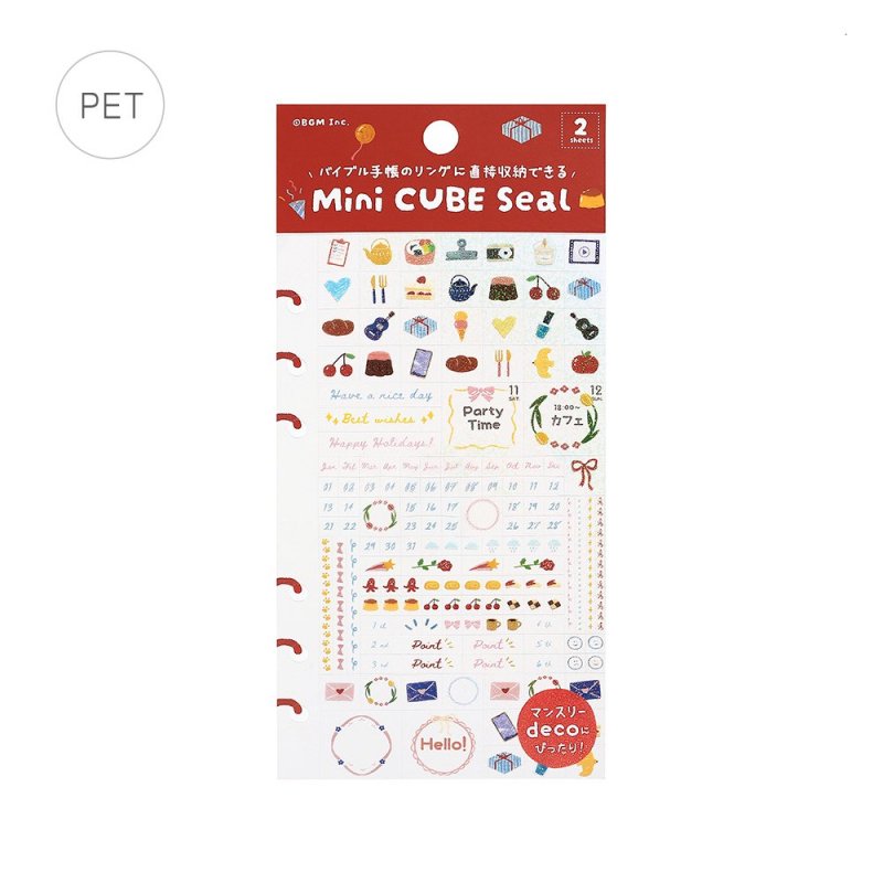 BGM Mini Cube Sticker Sheets - Enamel & Pencil Drawing