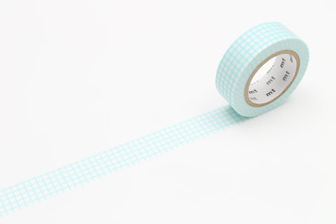 mt deco Washi Tape - graph hougan mint blue