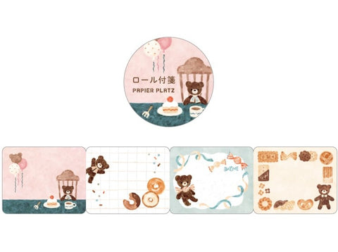 Papier Platz x Nakauchi Waka - Roll Sticky Notes - Bear and Sweets