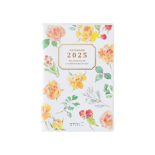 Midori Pocket Diary 2025 - Flowers - Mini