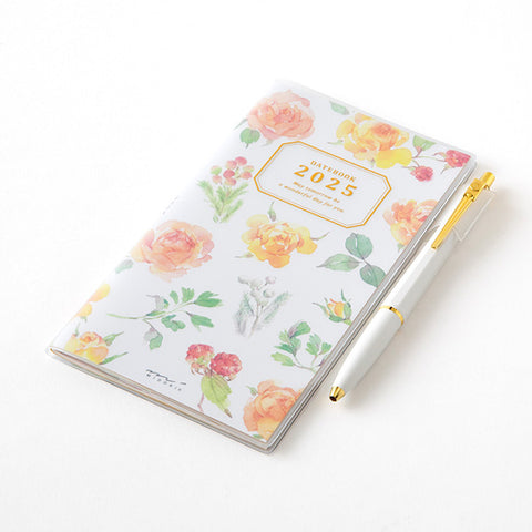 Midori Pocket Diary Slim - 2025 - Flowers