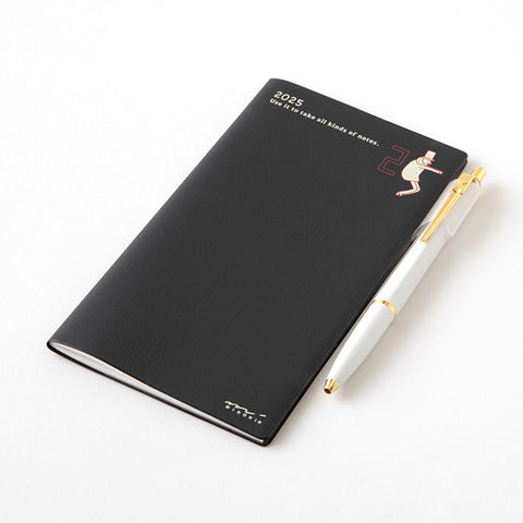 Midori Pocket Diary Slim - 2025 - Ojisan - Black