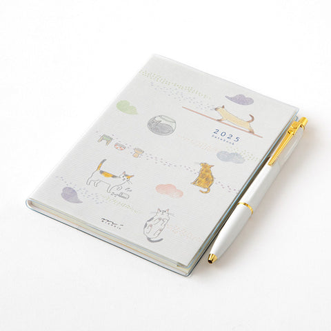 Midori Pocket Diary 2025 - Cat - A6