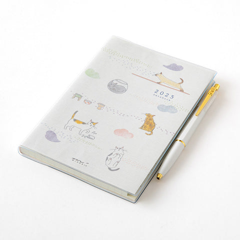 Midori Pocket Diary 2025 - Cat - B6