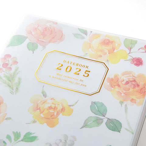 Midori Pocket Diary 2025 - Flowers - B6