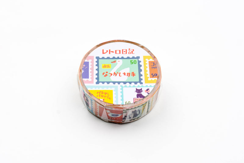 Furukawa Paper Retro Diary Washi Tape - Nostalgic Stamp