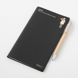 Midori Pocket Diary Slim - 2024 - Ojisan - Black