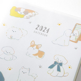 Midori Pocket Diary 2024 - Dog - B6