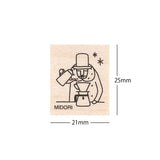 Midori Ojisan 30th Anniversary Wooden Stamp - Pattern C