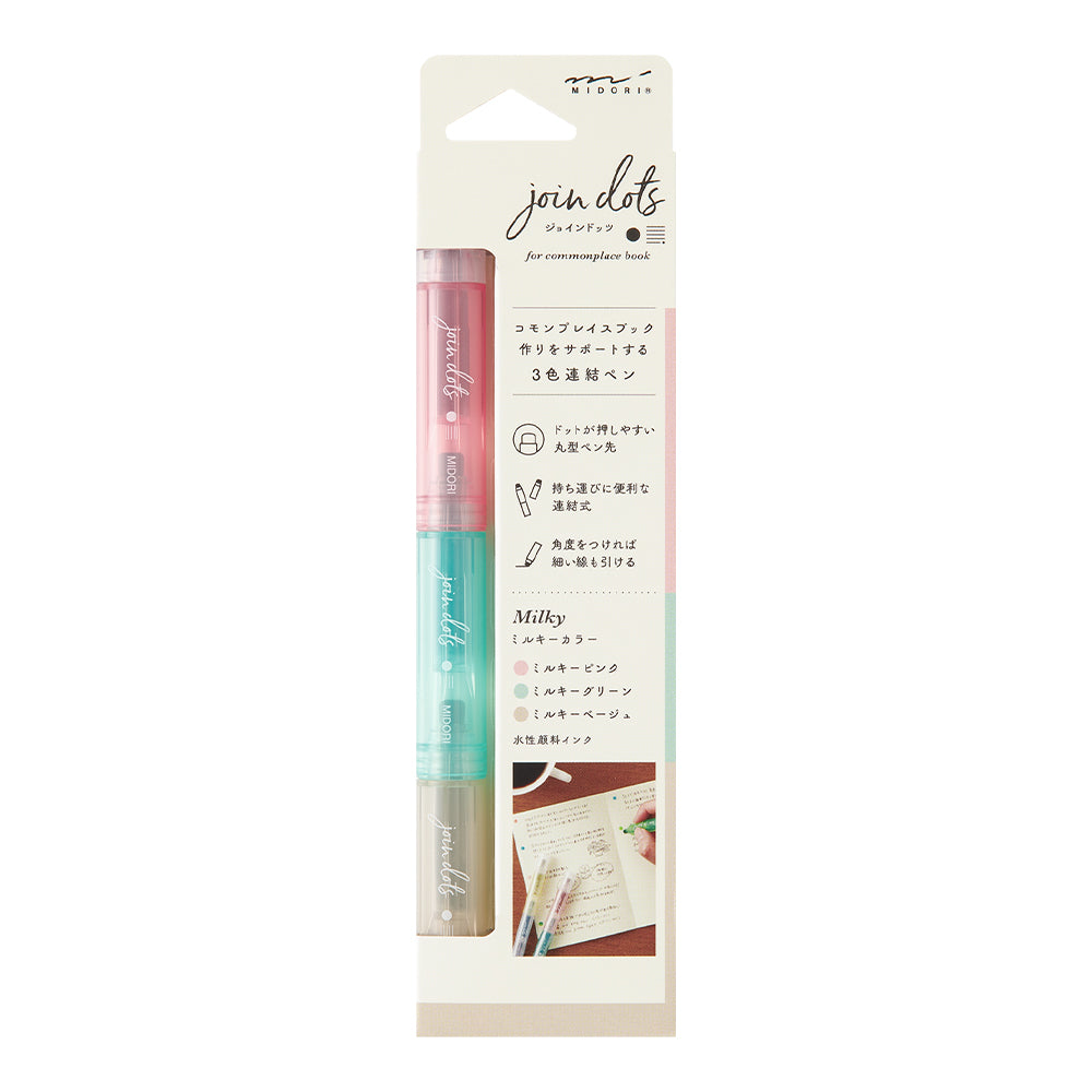 Midori Connecting Pen Join Dots - Milky